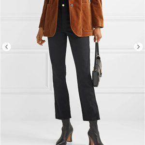 NWT Frame Le Sylvie Cropped Straight in Film Noir